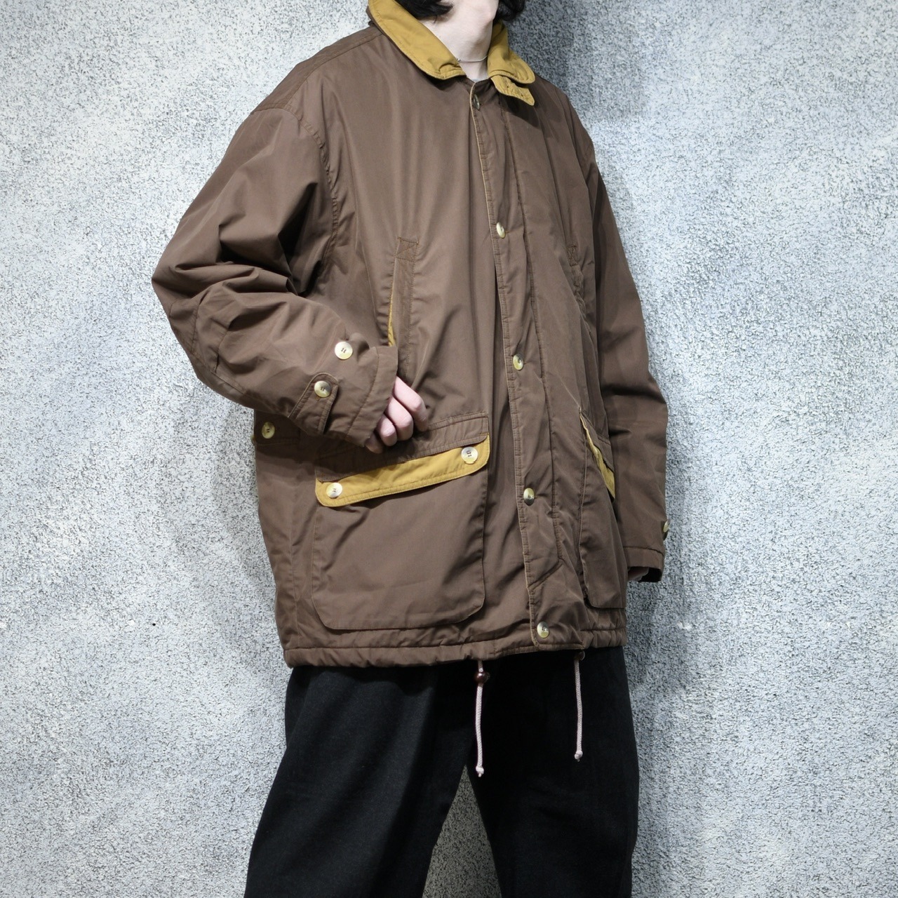 design padding jacket brown