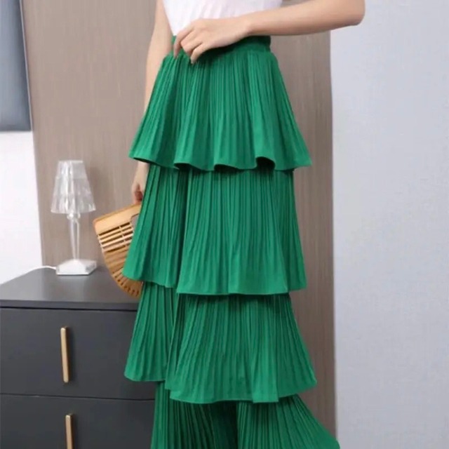 ティアードカラースカート