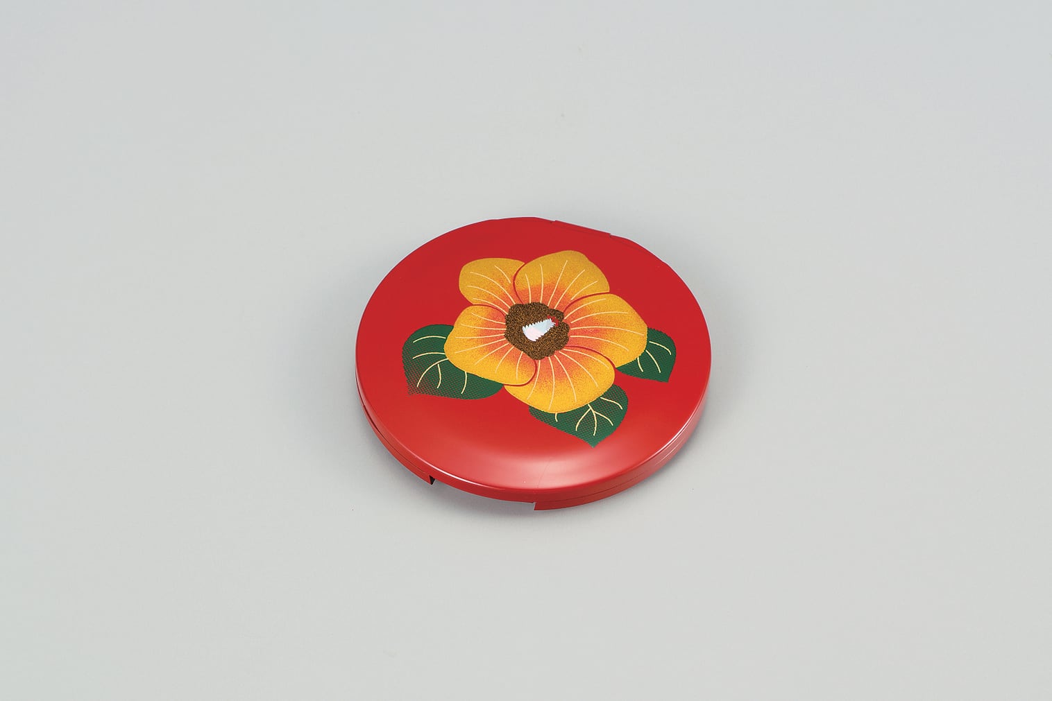 36-0112 丸コンパクトミラー 朱 ゆうな Round Portable Mirror w
