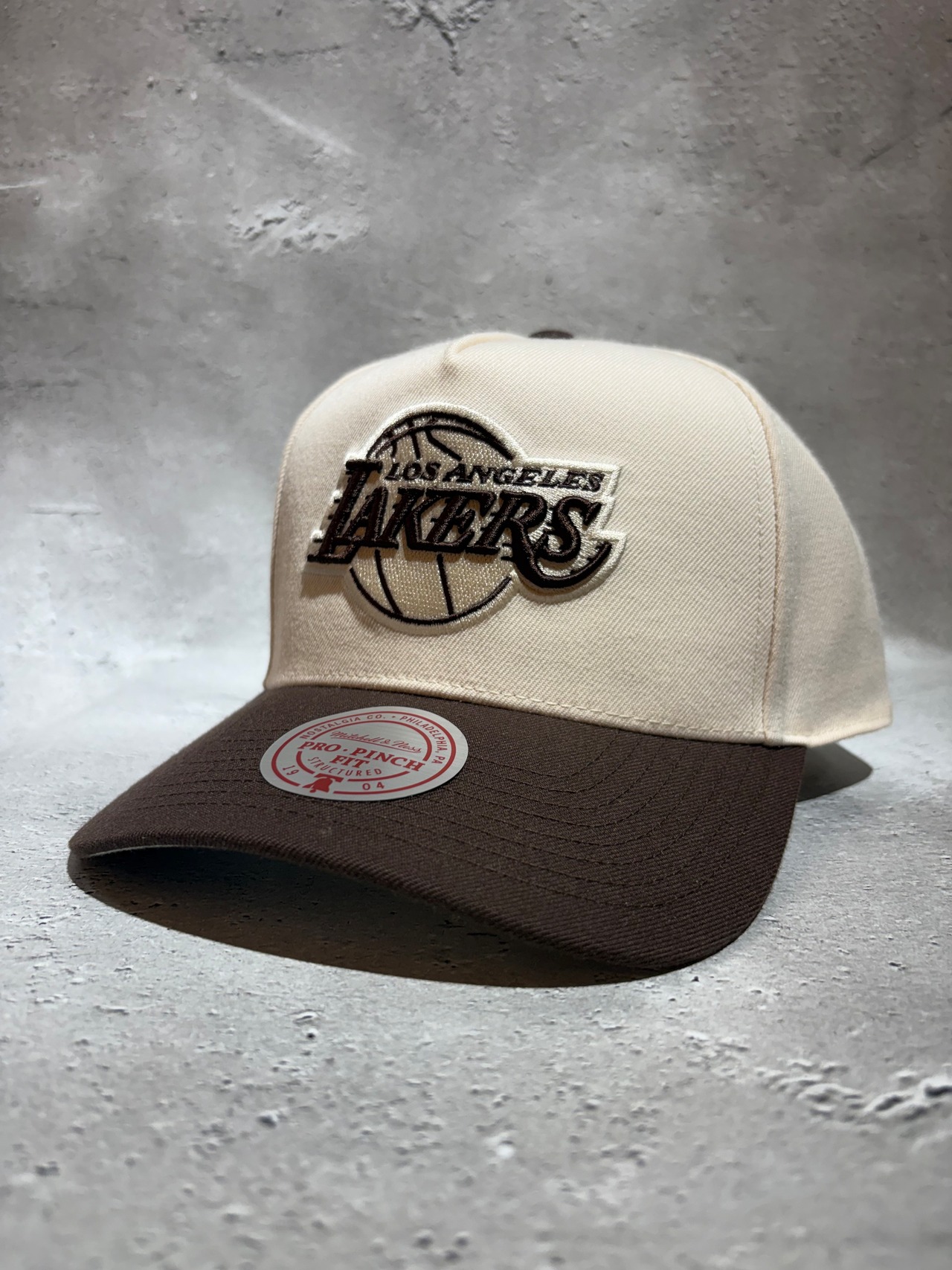 Mitchell＆Ness/ミッチェルアンドネス NBA ロサンゼルス・レイカーズ キャップ クリーム