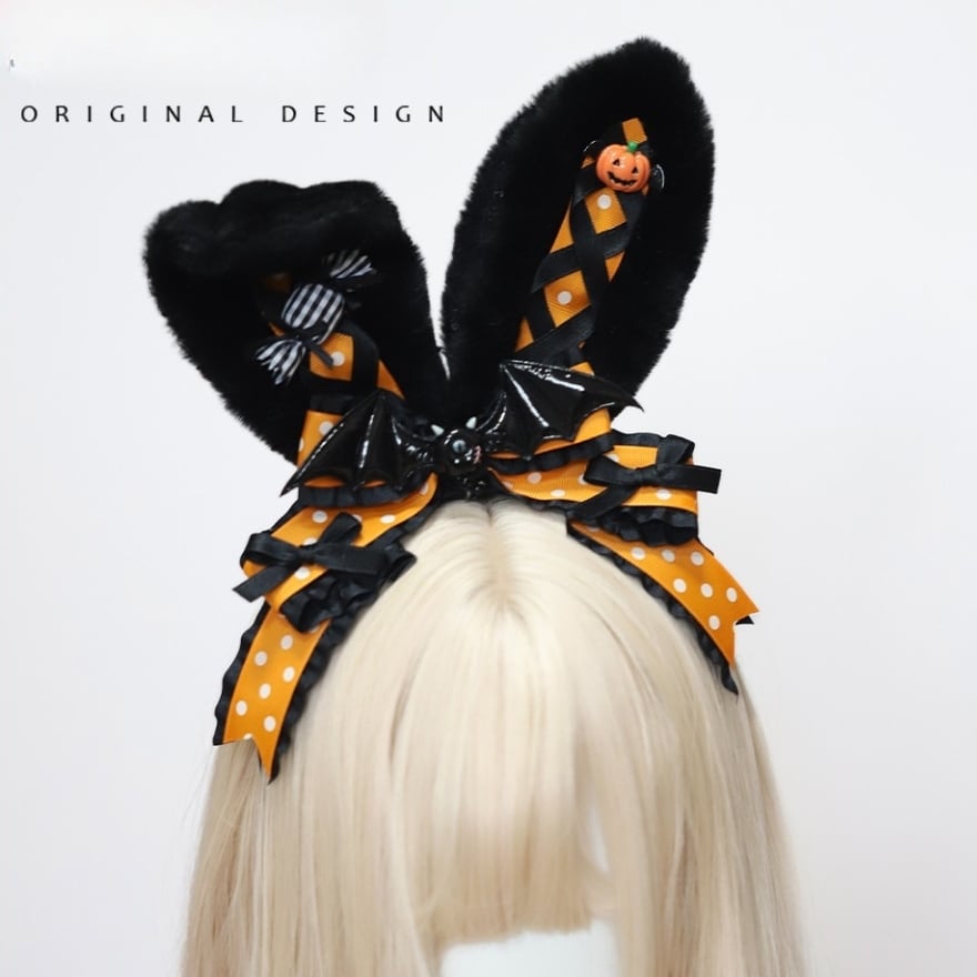 ゆめかわいい ハロウィン カチューシャ ヘアアクセサリー 魔女 バニー