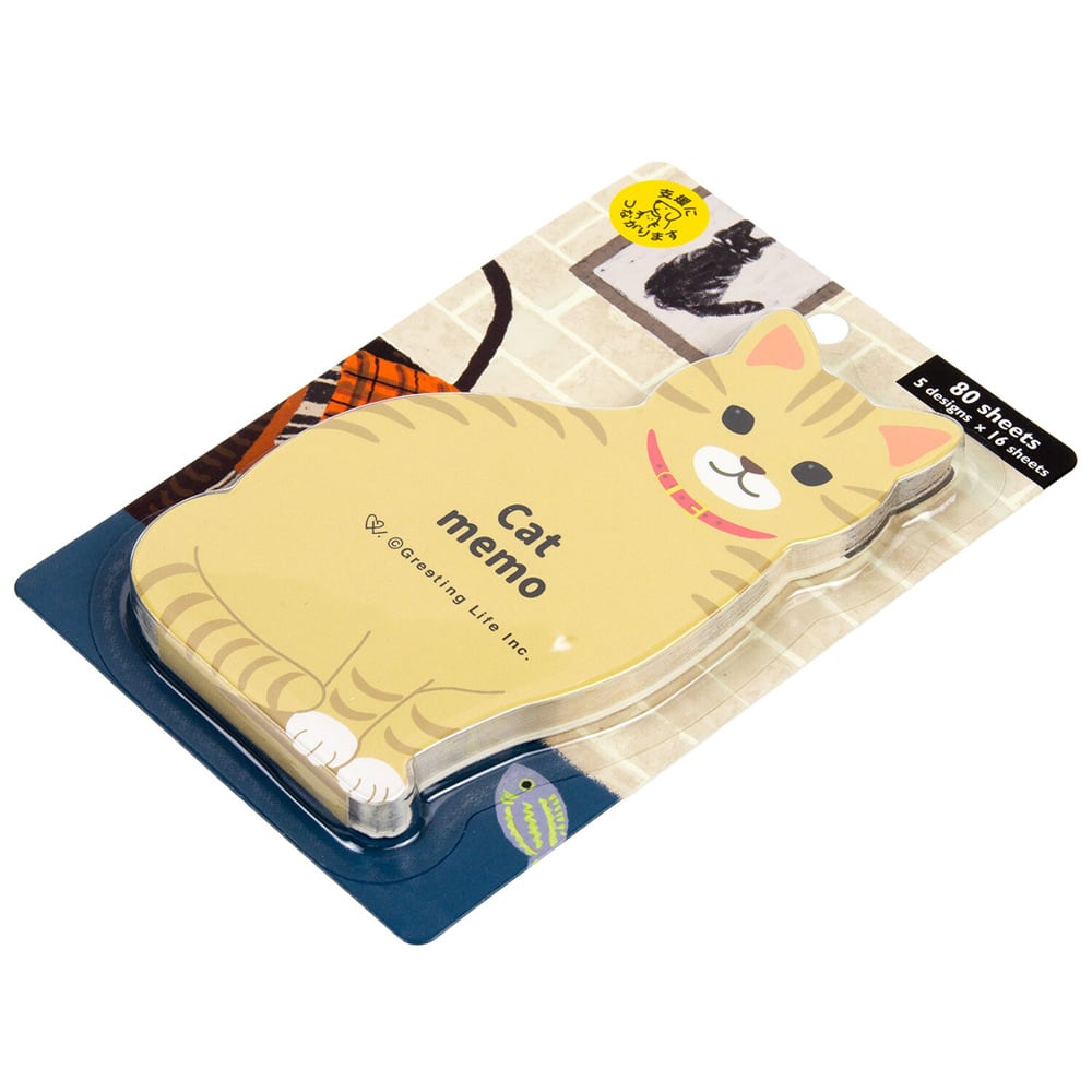猫メモ(アニマルダイカットメモ)ねこ3 | マスノヤ衣料品店・マスノヤ猫