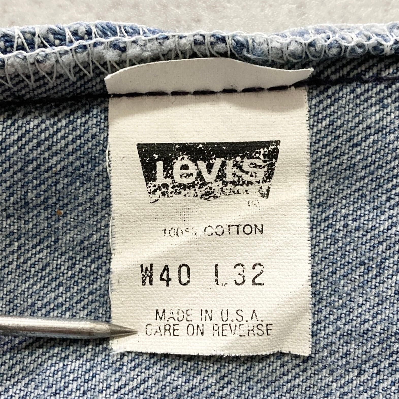 W40 L32】90's US.Levis 501 リーバイス エルパソ工場(522) ボタン裏