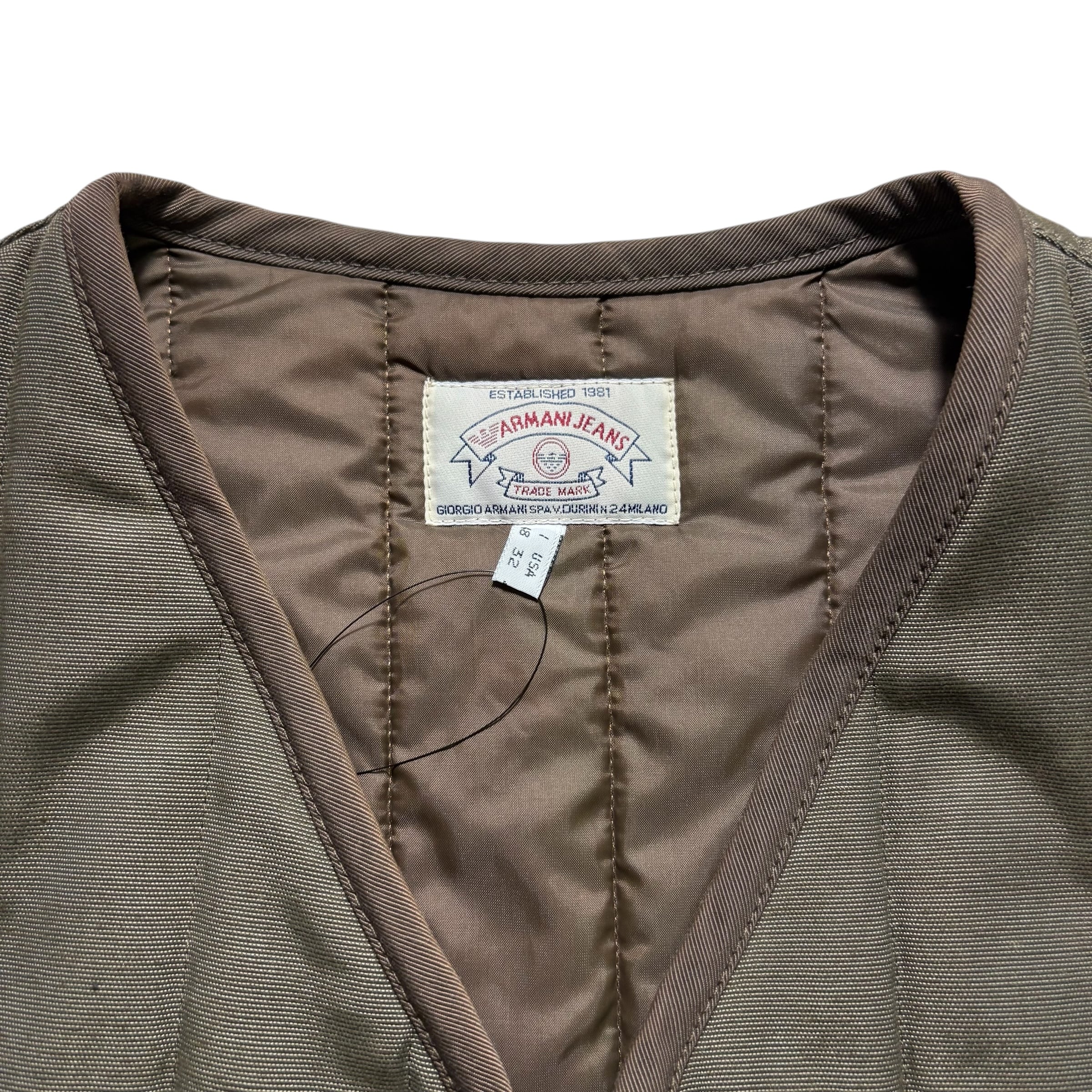vintage ARMANI JEANS knit switching work vest | NOIR ONLINE
