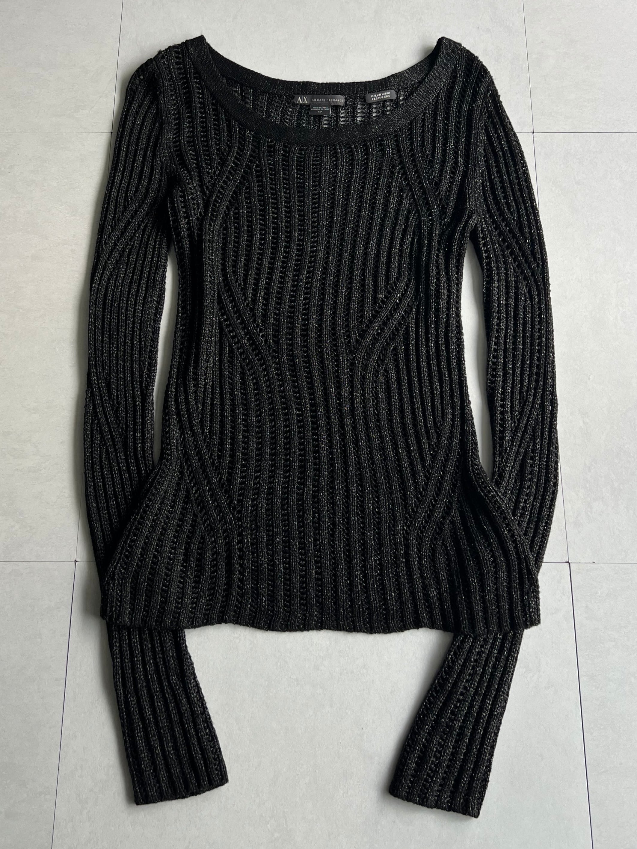 "A/X" Lame Long Sleeve Knit