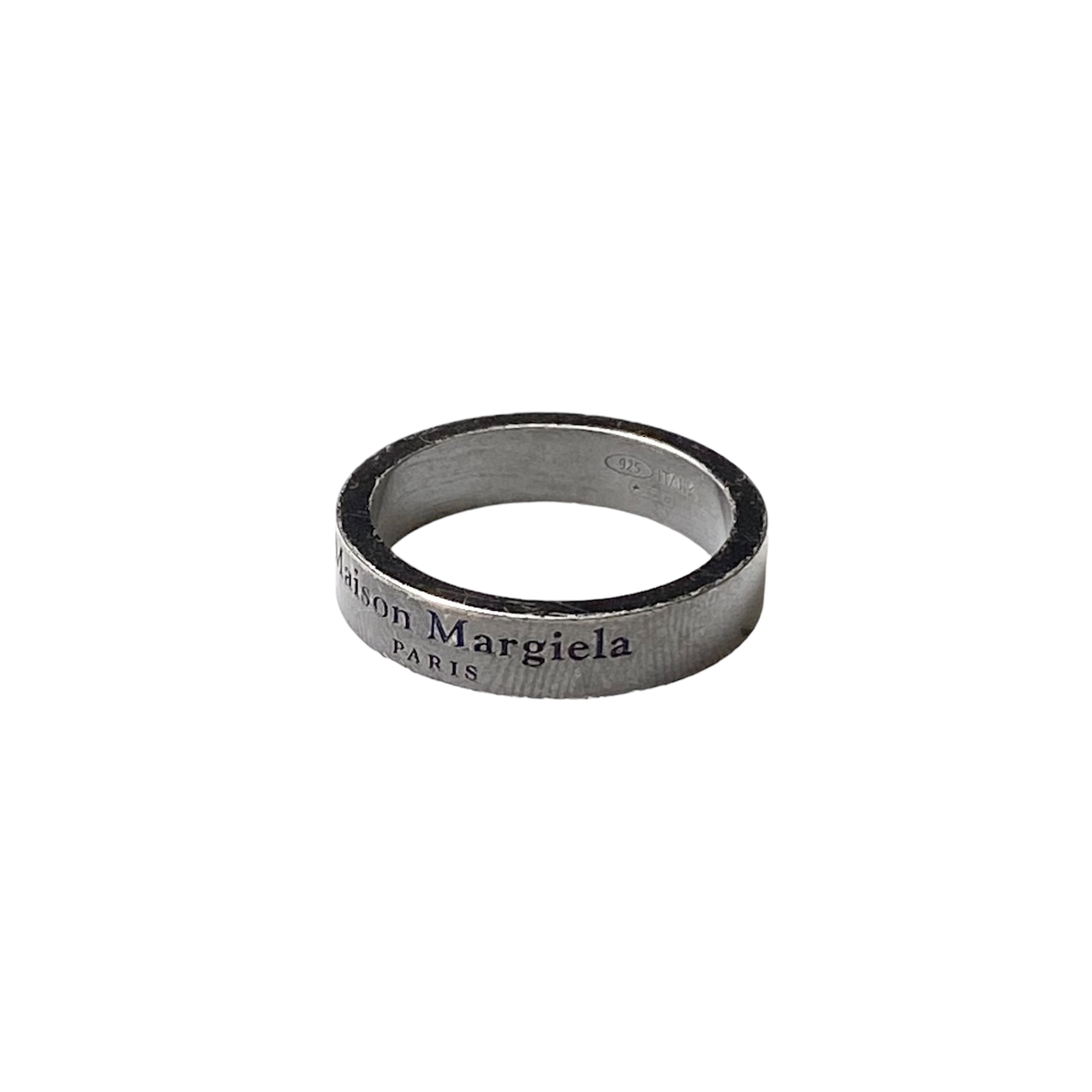MAISON MARGIELA coating silver logo band ring