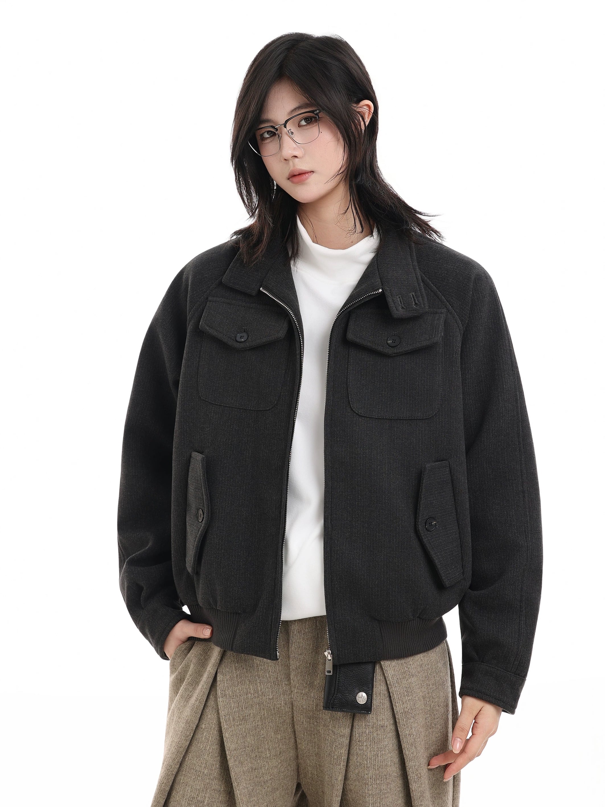 ウールライクショートジャケット / WOOL-LIKE SHORT JACKET