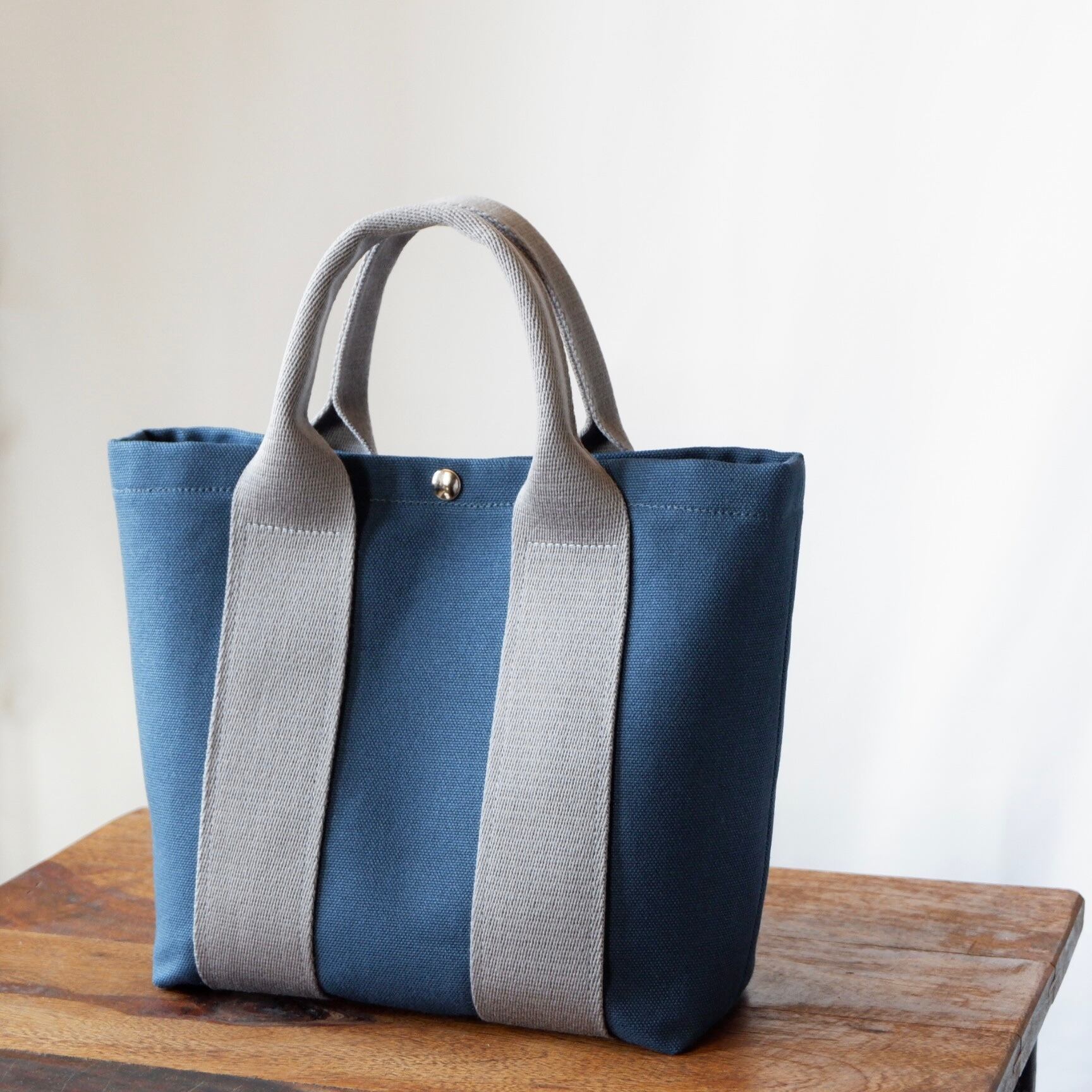 アーバントート◇S◇ネイビーブルー×グレー◇倉敷帆布 | myu.handwork