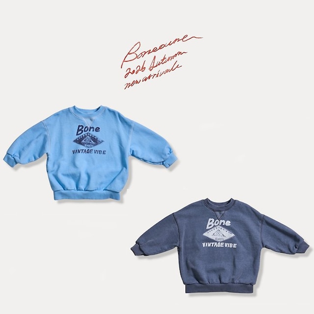 【取寄】boneoune|team pigment mtm|チームピグメントスウェット|XS-JL|kids&jr|26 autumn