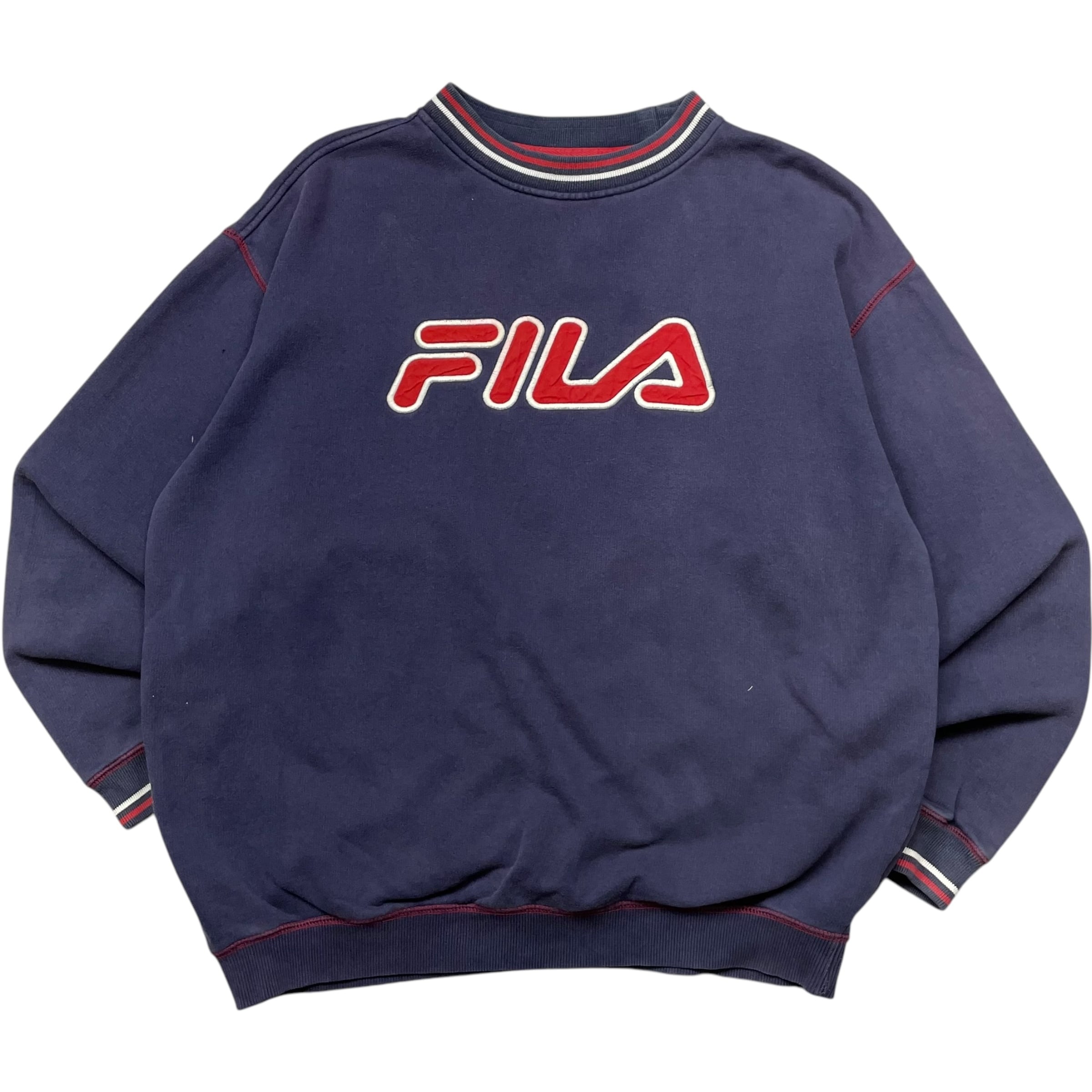《XL》 FILA フィラ スウェット ロゴ ネイビー 90年代 vintage no.5324
