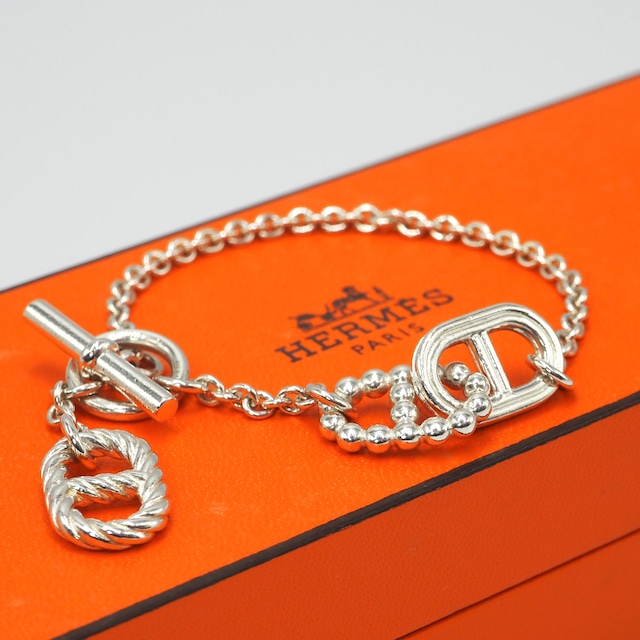 12/27掲載 HERMES  シェーヌダンクルパラードPM ブレスレット シルバー925 エルメス 付属品付き