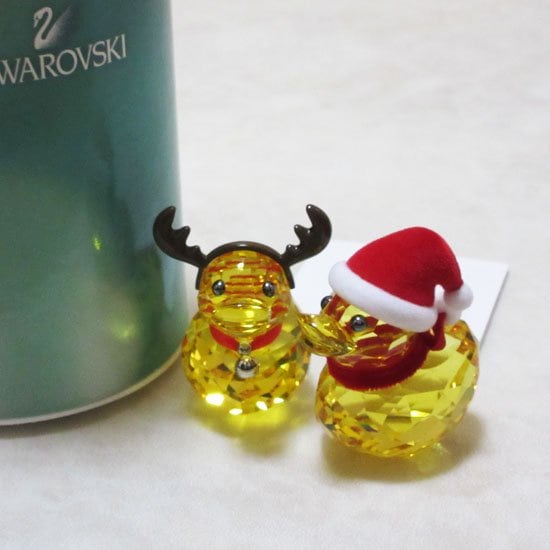 スワロフスキー 「ハッピーダック サンタとトナカイ」（Santa Reindeer