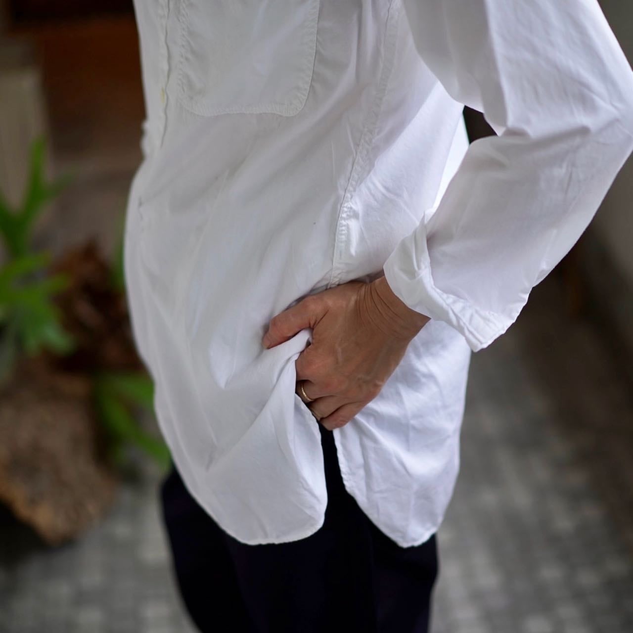再入荷 sans limite(サンリミット)定番長丈スタンド二本針 white | Debby