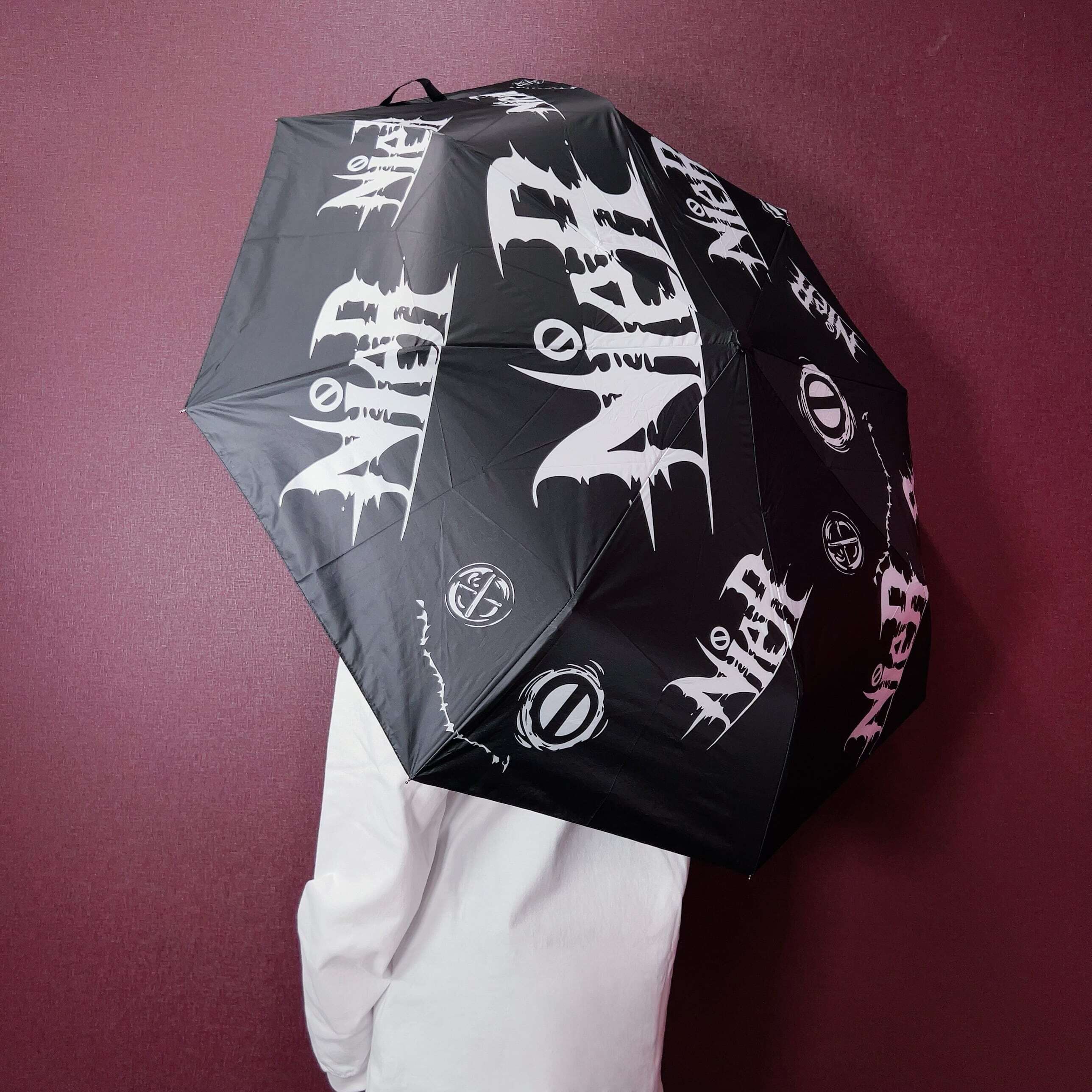 【NieR】ワンタッチBIG SIZE UV CUT折り畳み傘【NIER LOGO】umbrella150 ニーア 傘 ストリート サブカル 地雷系  ユニセックス