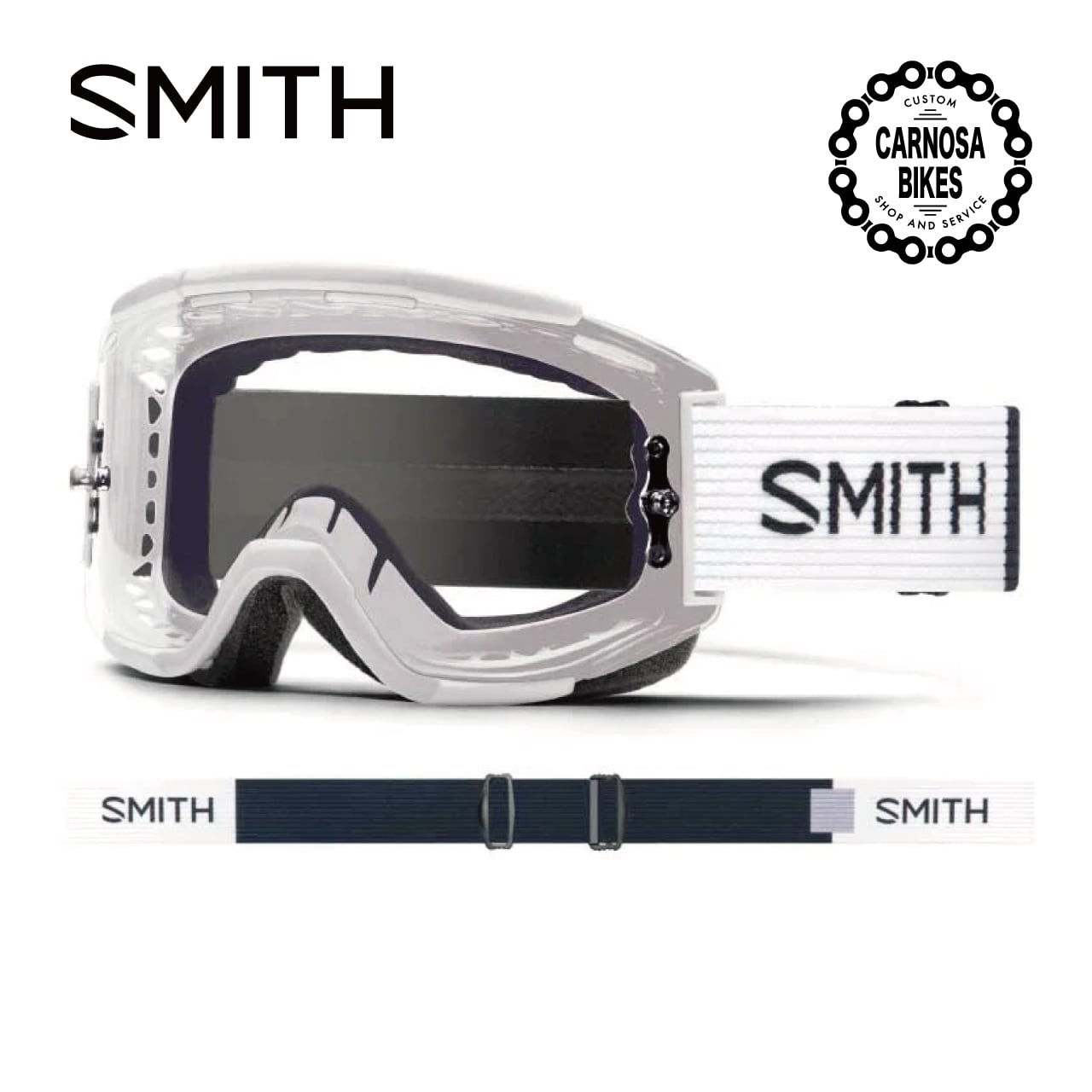 SMITH】Squad MTB White [スカッド MTB ホワイト] ゴーグル