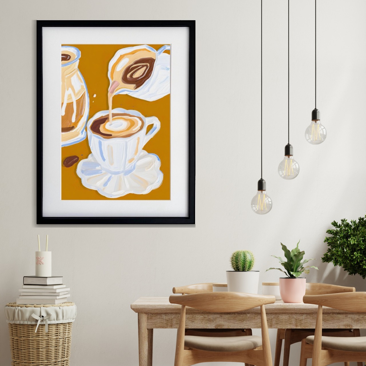 Specialty Coffee｜コーヒーが注がれる瞬間を描くドローイングアート｜カフェ風インテリアに合うおしゃれポスター｜A3ポスター