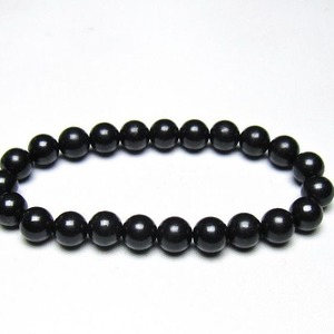 シュンガイト ブレスレット 8mm 一点物 メール便可 111-49689