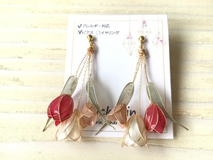 【イヤリング変更可能】ichi.rin/チューリップピアス
