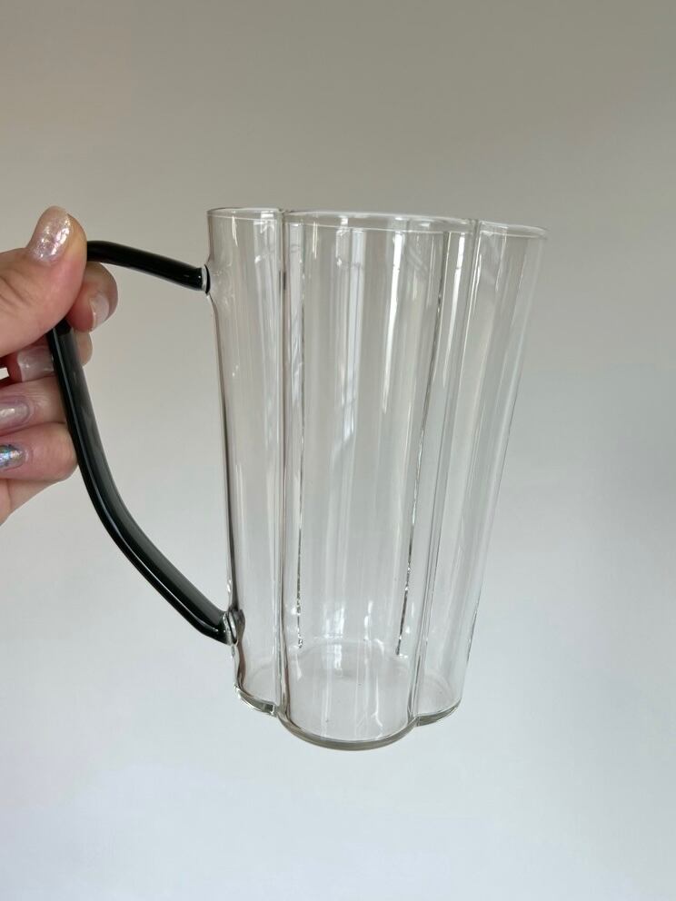 wavy glass cup