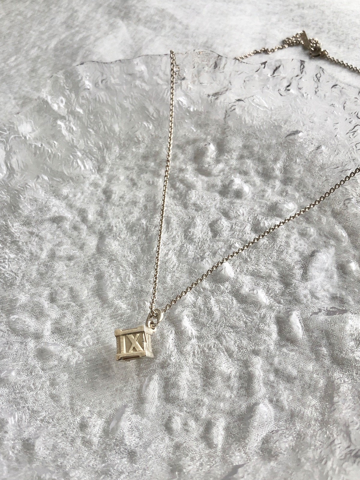 Tiffany & Co. ティファニー ネックレス シルバー アトラス キューブ 