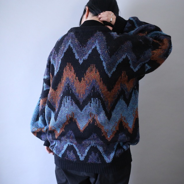 good coloring tribal pattern pattern loose silhouette sweater