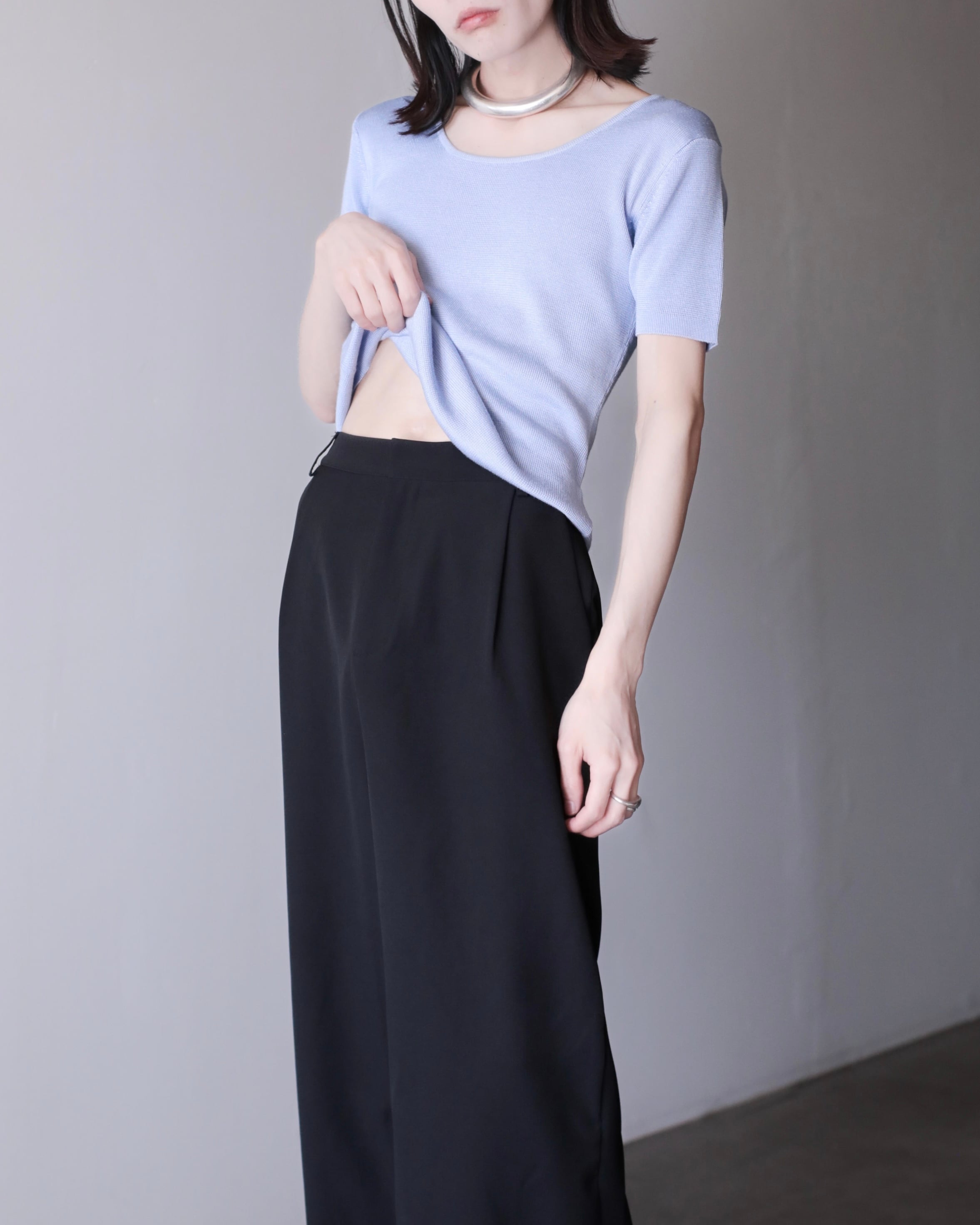 MASU CLASSIC WIDE TROUSERS (BLACK) MCFW-PT0821 | PAY ID