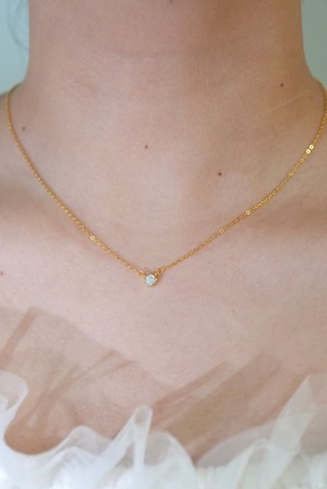 〈near jewelry collection〉simple stone necklace