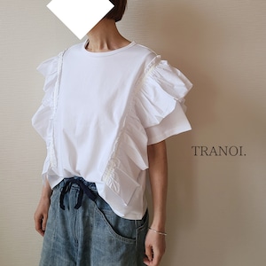 【TRANOI.】フリルワイドTシャツ(231R226)