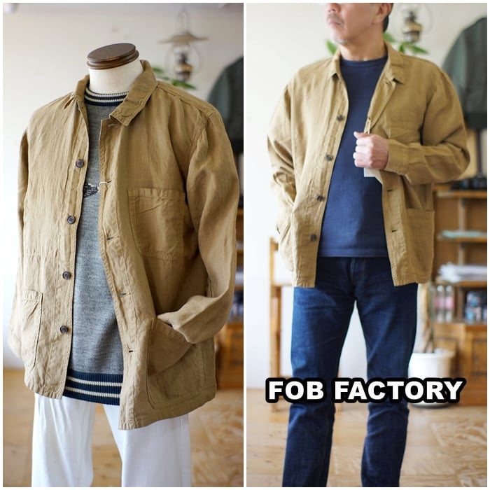 全ての エフオービーファクトリー ＦＯＢ M ヘンプシャツジャケット