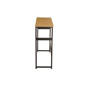 シンプル パソコンデスク/学習机 【ナチュラル】 幅120cm スチール製