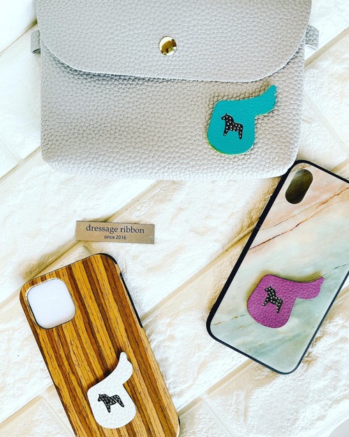 本革鞍型ステッカー★貼って剥がせるステッカー