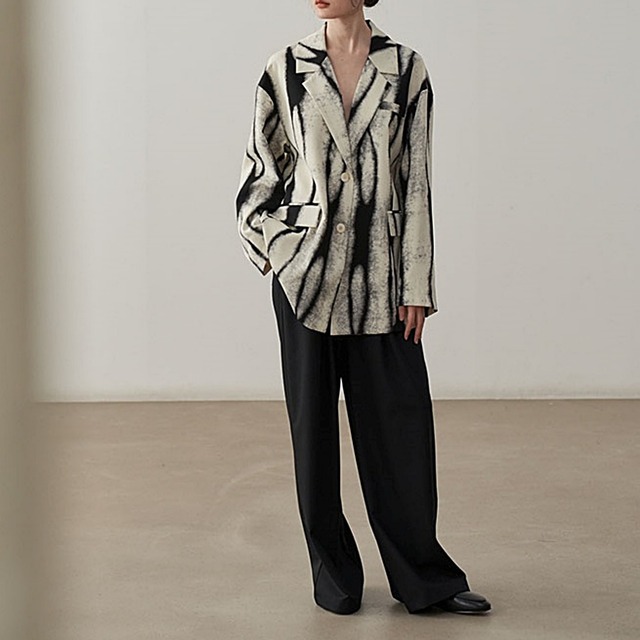 Monotone back mesh shirt jacket C0215