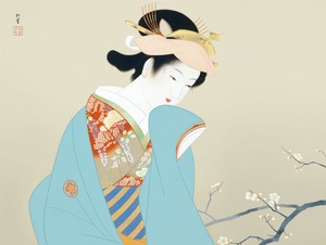 日本画 上村松園「春芳」高精彩巧芸画