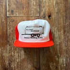1970's Deadstock "K-Products" Mesh Trucker Hat /Orange/ SLURRY SLINGER