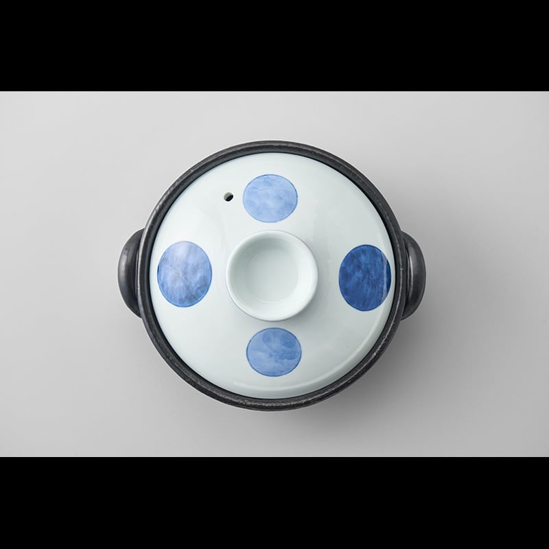 二色丸紋(高台青) IH対応8寸鍋