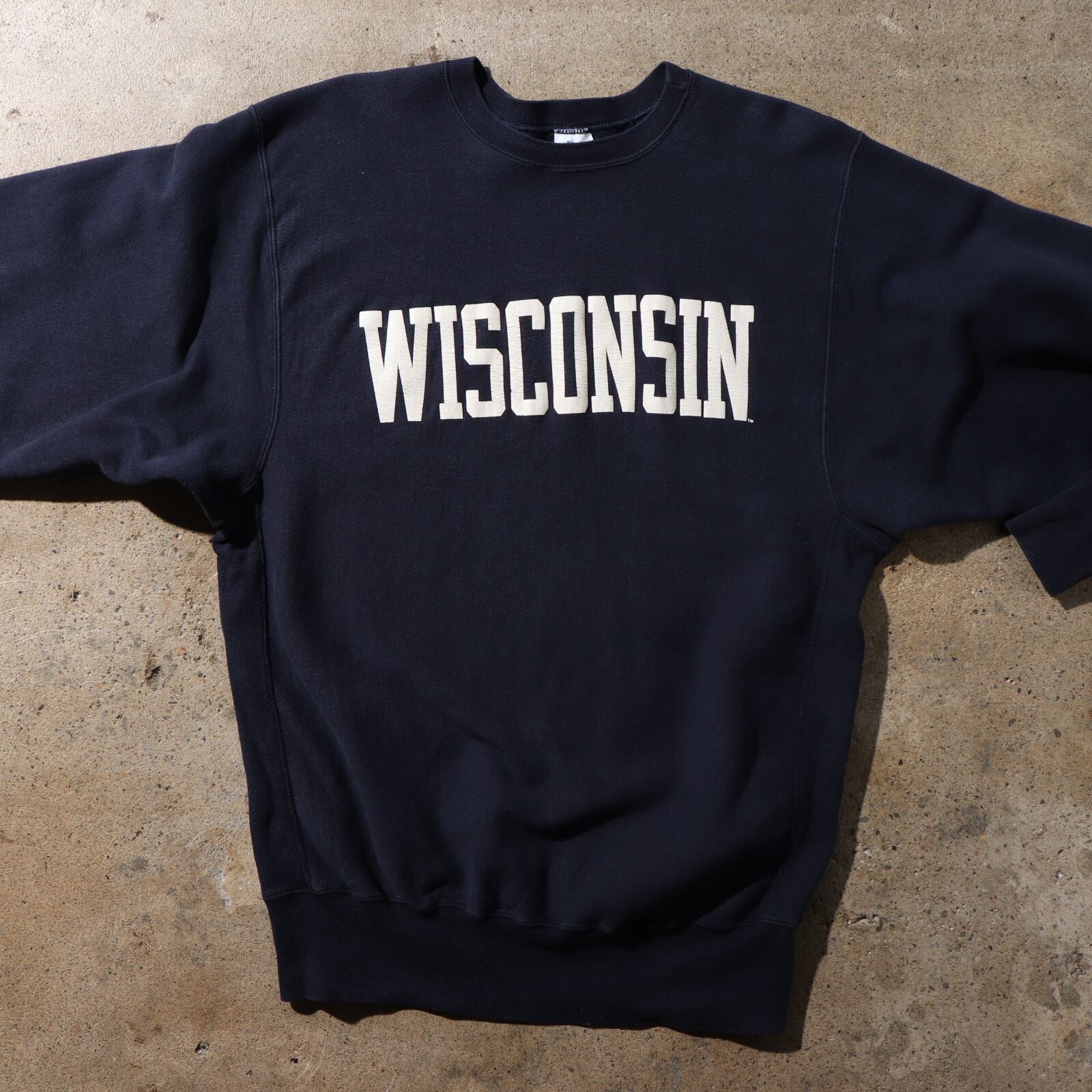 極美品 90s 2XL リバースウィーブ WISCONSIN 紺色 チャンピオン 