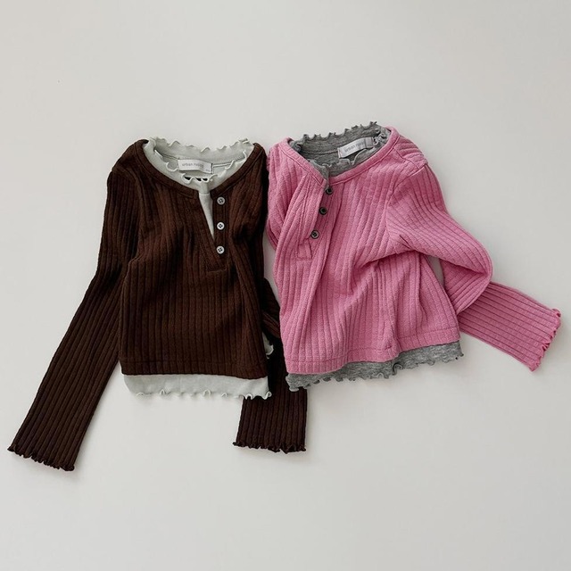 【2点送料無料】«予約»«ジュニアサイズあり»«Urban rabbit» ヘンリートップス 2colors