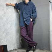 rayon blend purple 2tuck color slacks