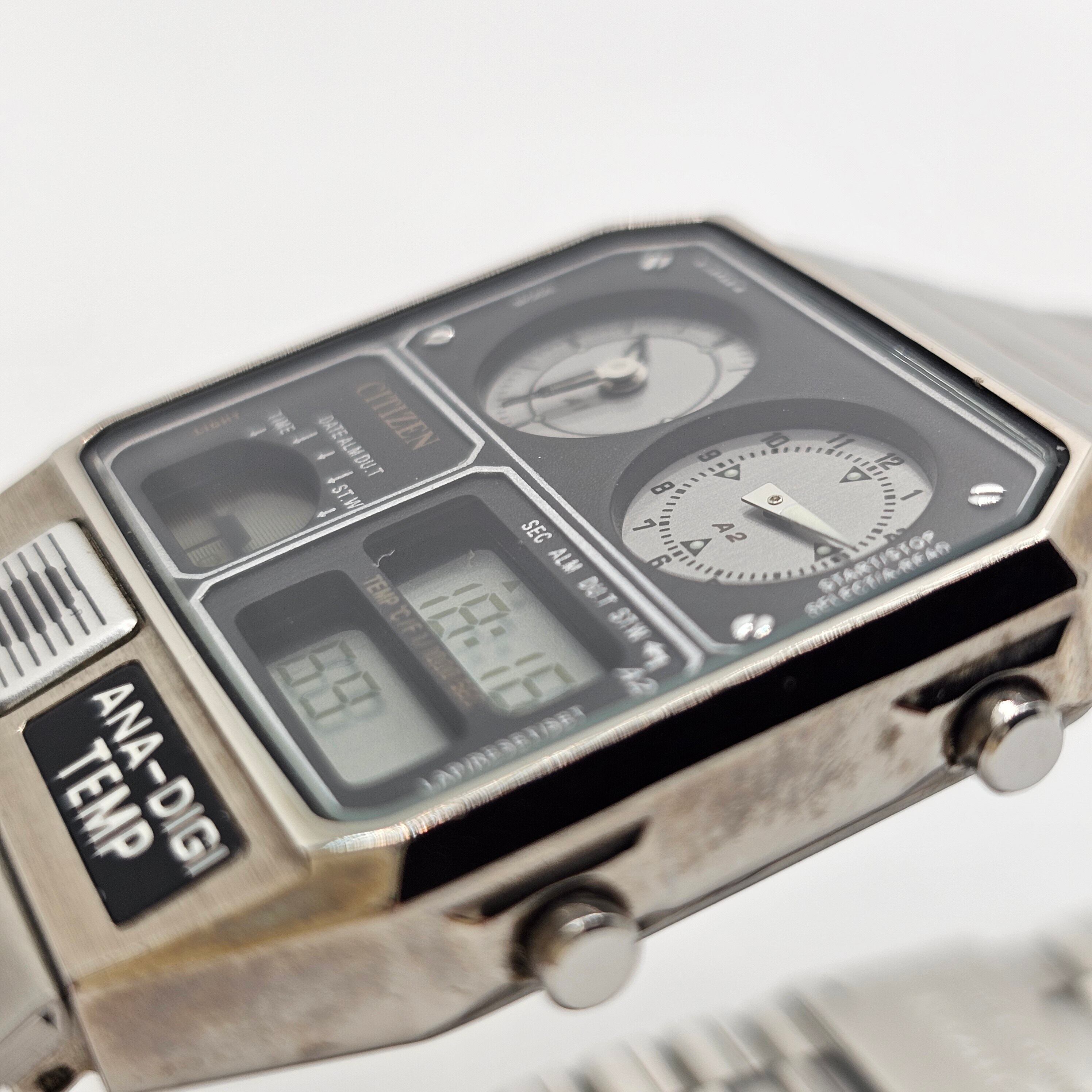 シチズン アナデジテンプ シルバー 電池交換済 | Over Time Vintage