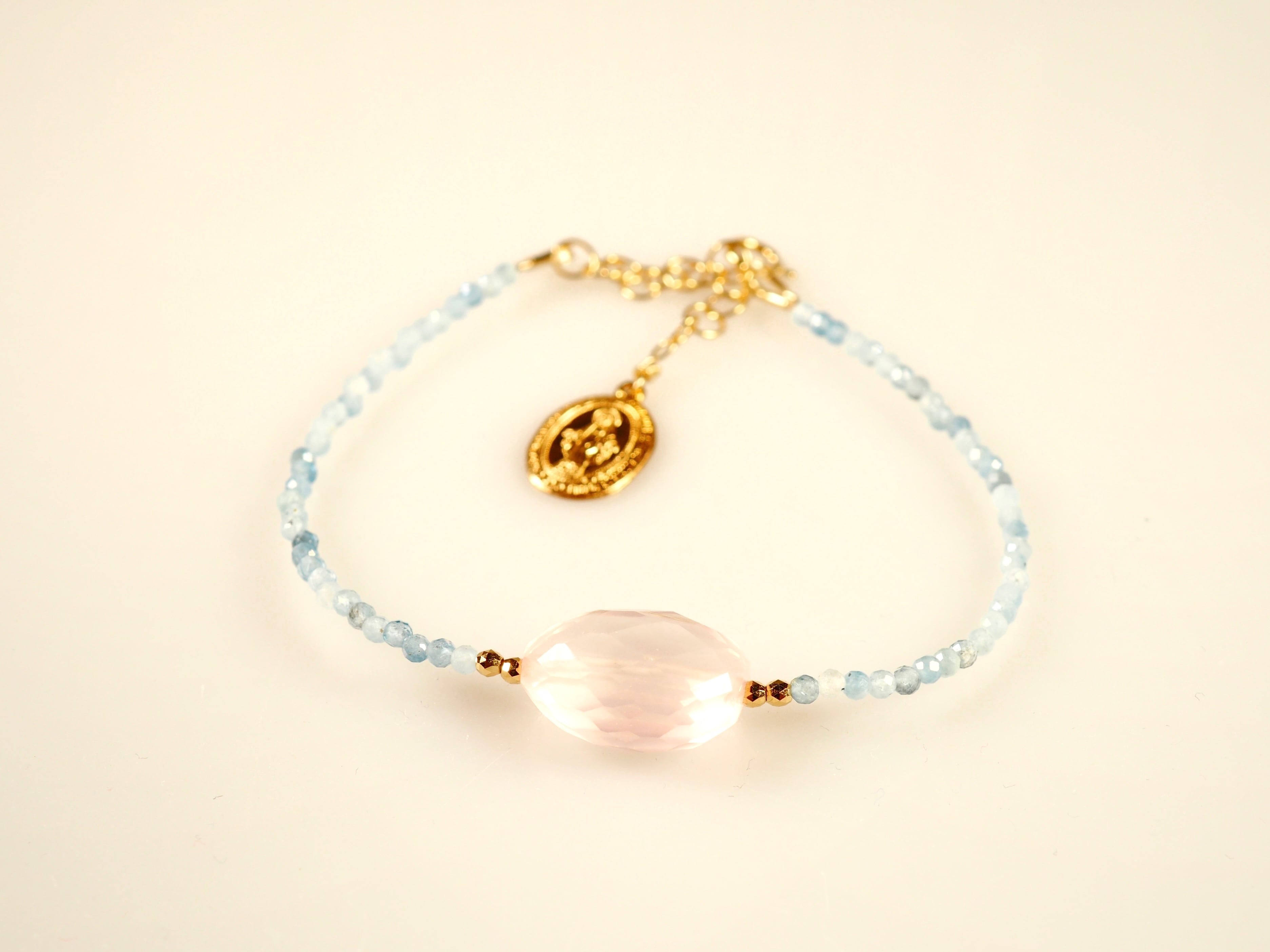 ローズクォーツ×アクアマリン】エナブレス | Enajewelry