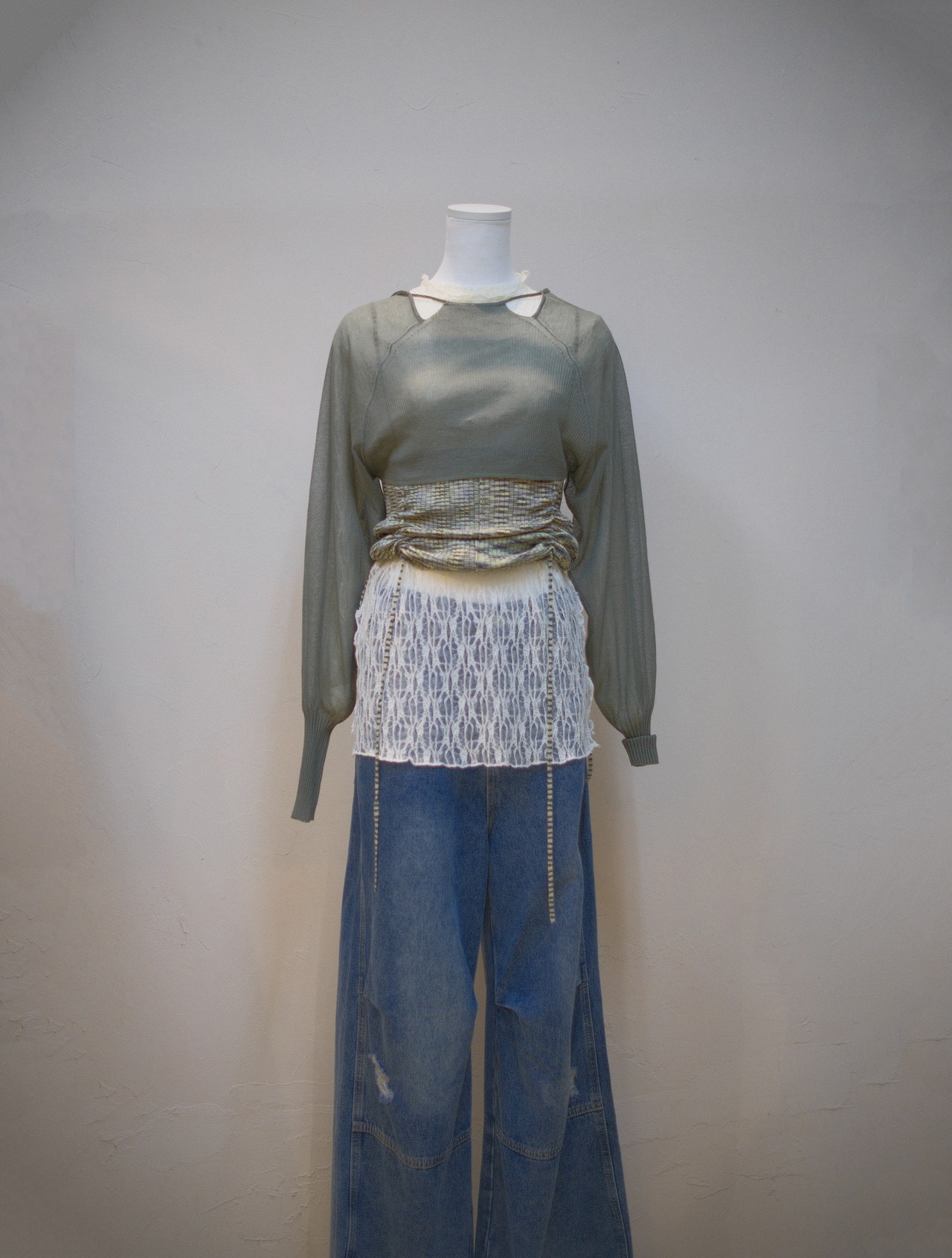 Gradient Yarn Cami / GRAY×CHARCOAL - 7