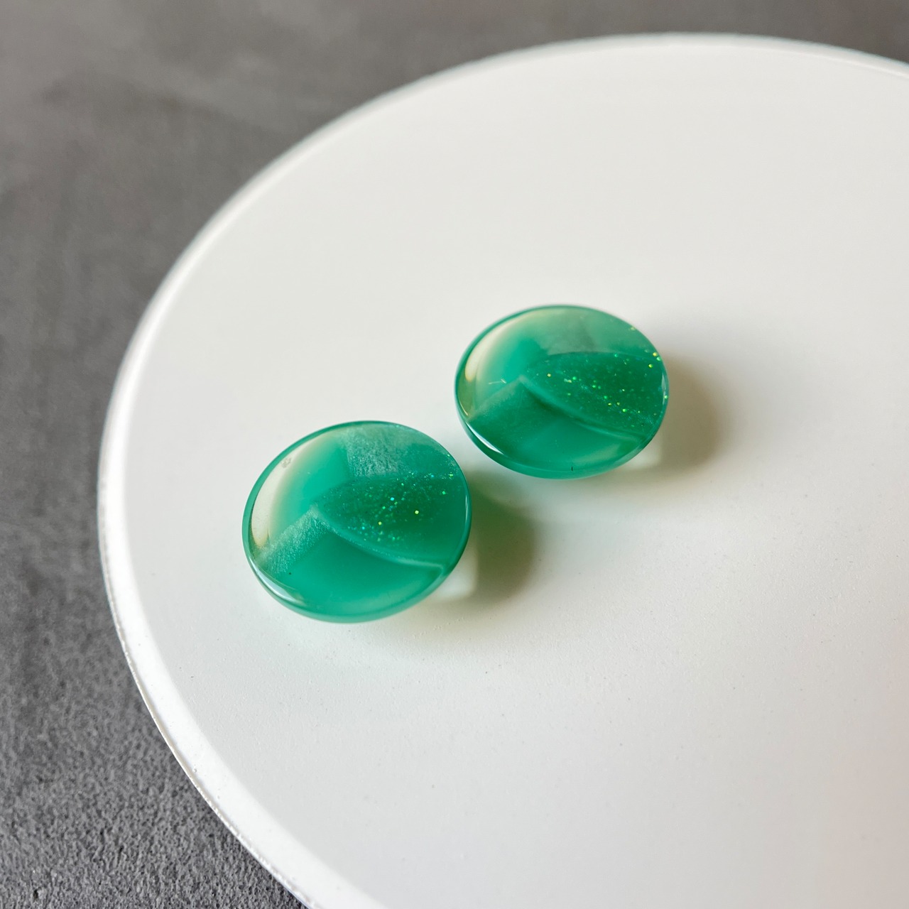 【2個セット】ミントグリーン×ラメウェーブ 15mm・画像5