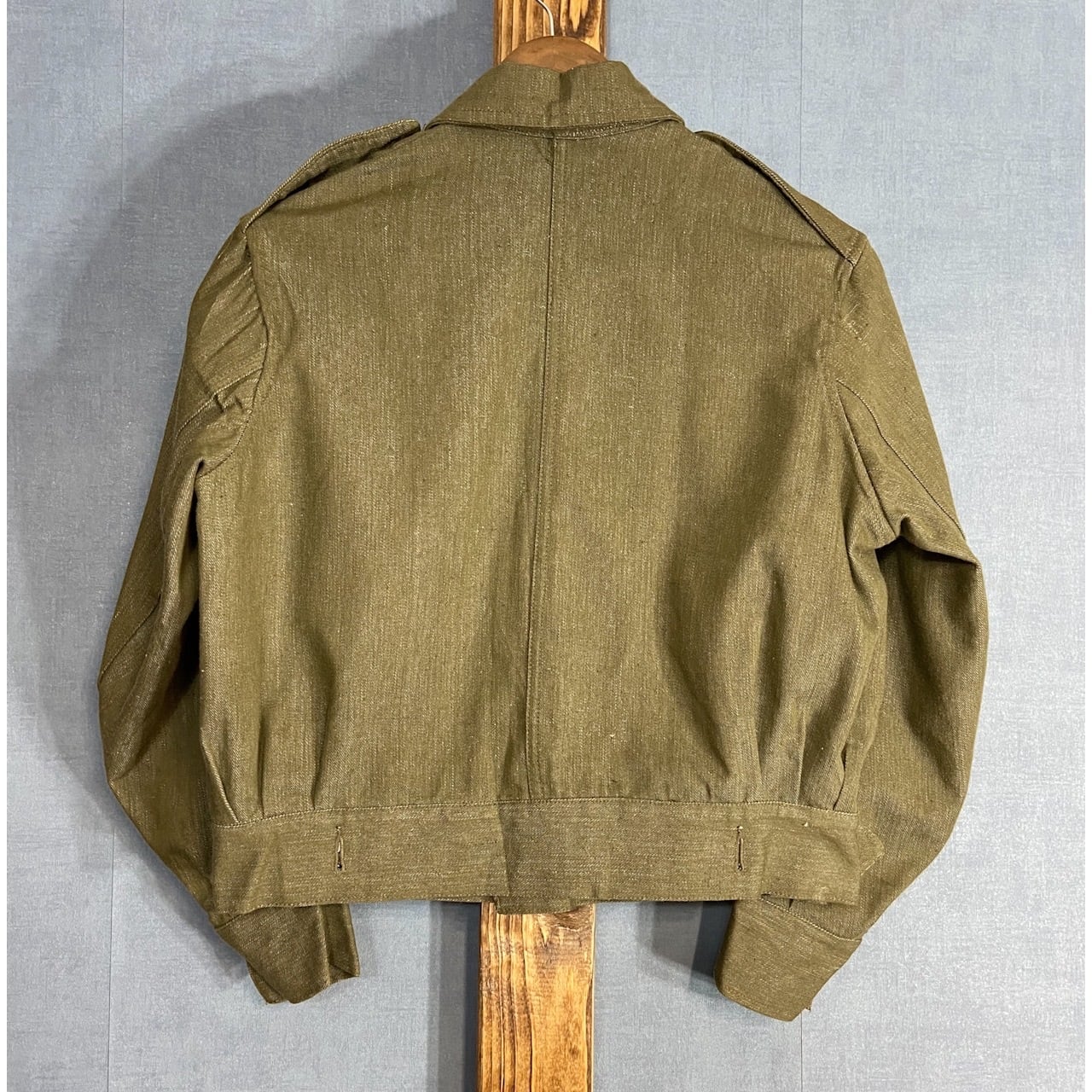 1950s, DS】“British Army” Green Denim Battle Dress Jacket Size 4