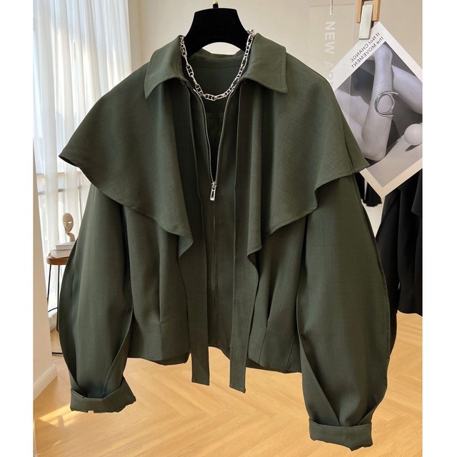 Cloak-style shawl coat(MT1289)