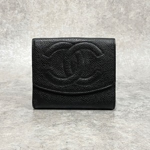 CHANEL シャネル Wホック コンパクトウォレット ブラック 6750-202205