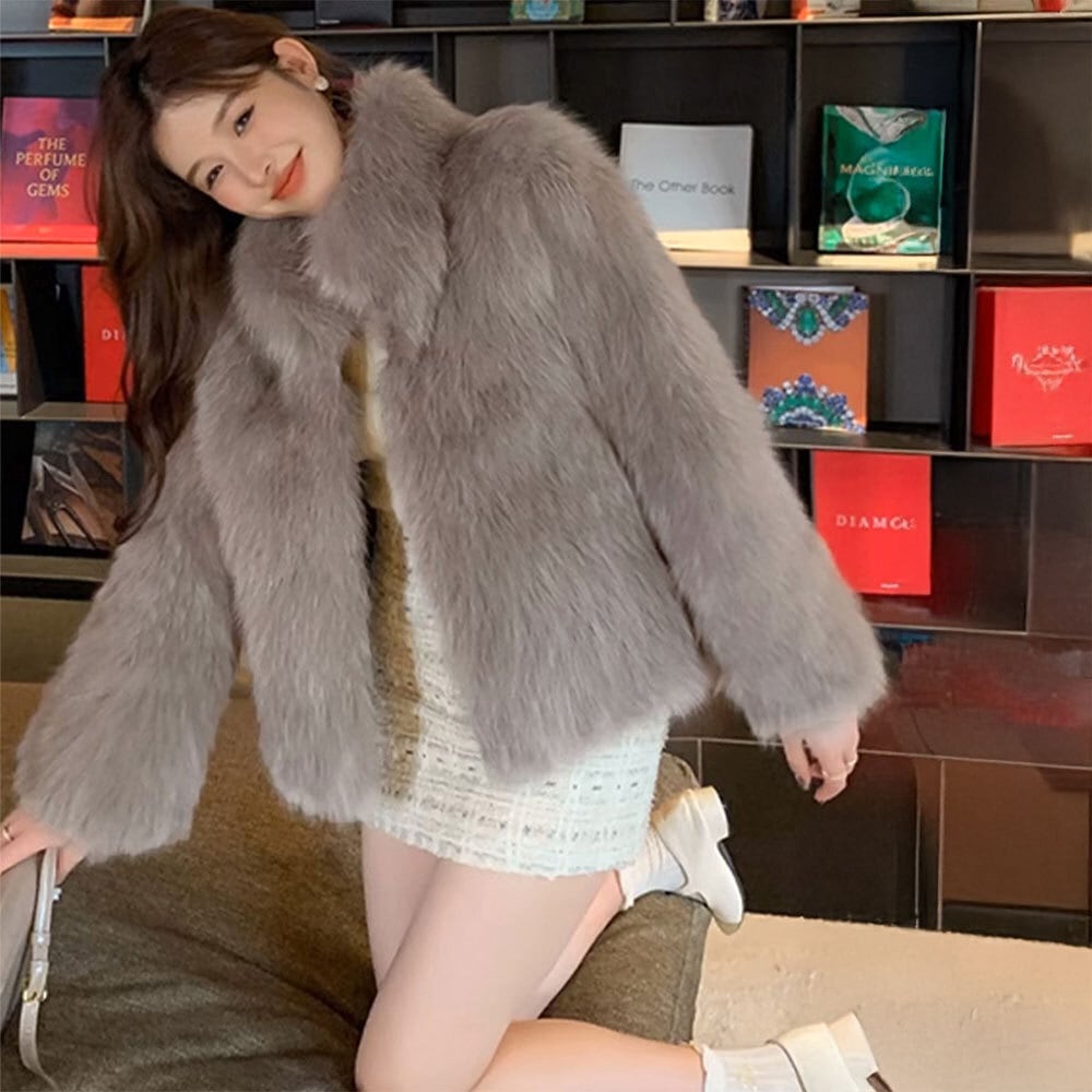 レディース ファーコート 秋冬 毛皮コートミドル丈 レディースコート うさぎの毛 アウター ジャケット 暖かい OL 通勤 レディースアウター RAMEMO] ファージャケット 毛皮コートS-4XL レディース ミドル丈