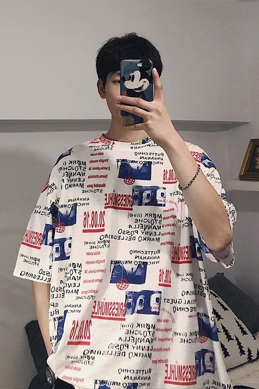 全3色 Tシャツ カットソー プリント カジュアル シンプル