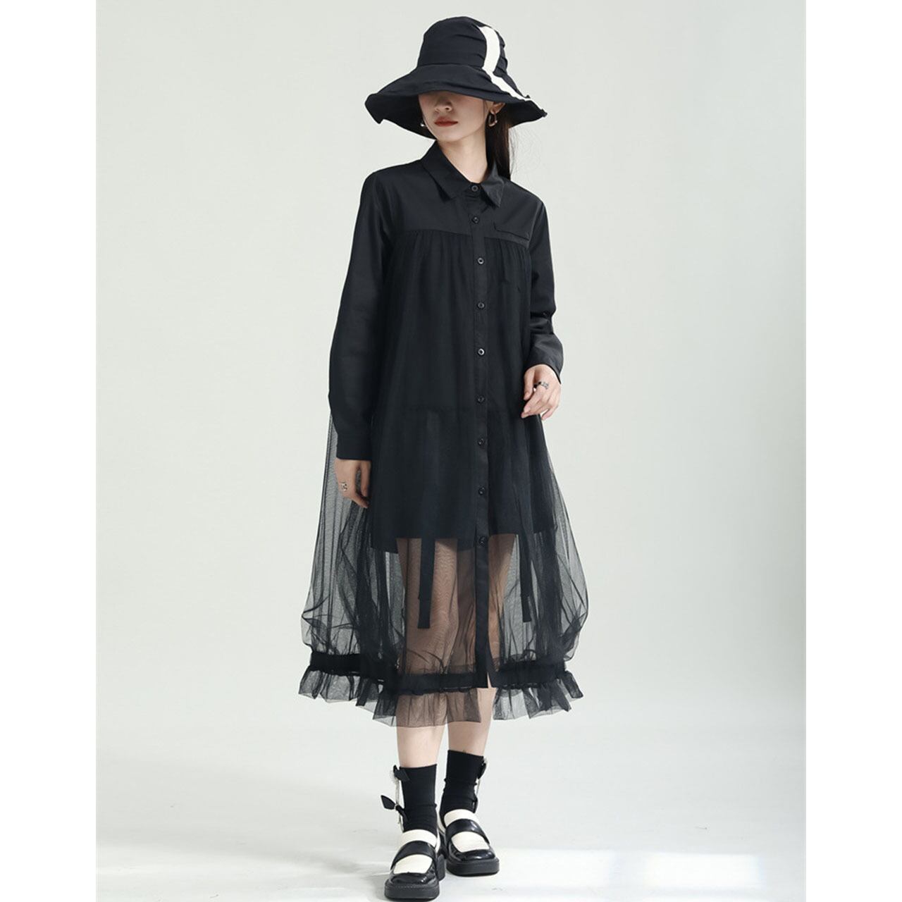 TULLE LAYERED SHIRT