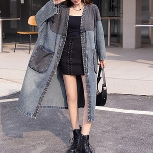 Two Color Denim Long Coat / ツーカラー デニム ロング コート