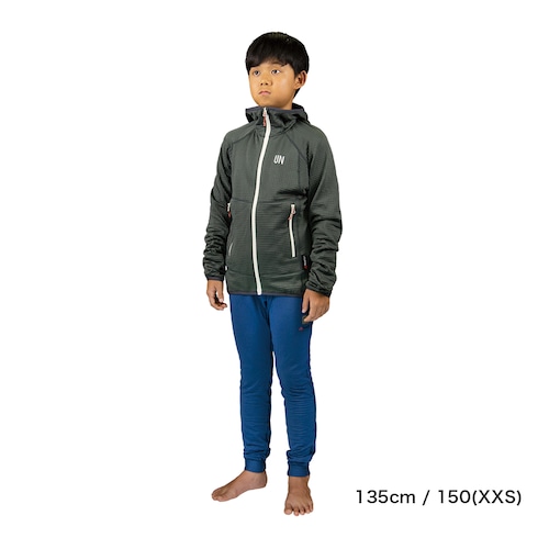 Kids 130 / UN2100 Light weight fleece hoody / Charcoal